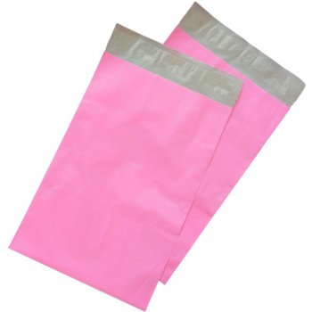 Plastová obálka růžová neprůhledná 250x350 mm, 100 ks
