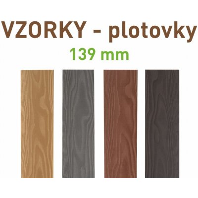 Vzorky plotových prken NEXTWOOD 139 mm