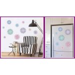 IMPOL TRADE SLK-8707 3D samolepky na zeď - vločky modro-zelené , rozměr 17 x 17 cm – Hledejceny.cz