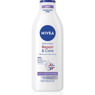 NIVEA Repair & Care Sensitive zklidňující tělové mléko pro suchou a citlivou pokožku 400 ml – Zboží Mobilmania