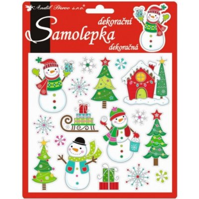 Anděl Samolepky veselé vánoční prostorové 18x17 cm – Zbozi.Blesk.cz