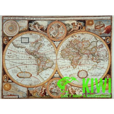Freytag & Berndt nástěnná mapa Svět antik z roku 1651- hist., lišta, 90x70 cm