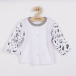 New Baby kojenecký bavlněný kabátek Music bílá – Zboží Dáma