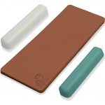 Beavercraft Leather Strop for Honing with two Polishing Compounds Green, White – Zboží Mobilmania