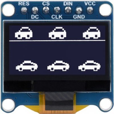 Waveshare 0.96" OLED displej (bílá), 128×64, bez dotyku, SPI, I2C – Zboží Živě
