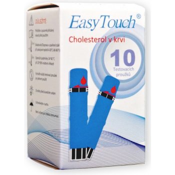 EasyTouch testovací proužky na cholesterol 10 ks