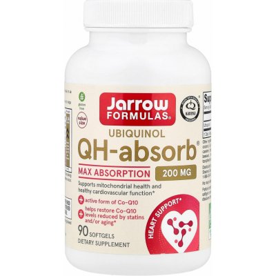 Jarrow Formulas Ubichinol QH-absorb 200 mg 90 softgelových kapslí – Hledejceny.cz