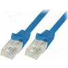 síťový kabel Logilink CP2016U Patch, U/UTP, 6, licna, CCA, PVC, 0,25m, modrý