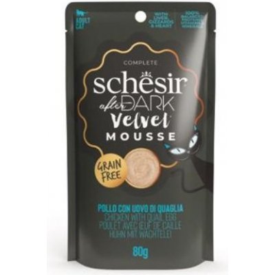 Schesir Cat After Dark Velv.Mousse kuře vejce 80 g – Zbozi.Blesk.cz