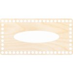 Dřevěný svět online Víko na kapesníky 24 x 12 cm, přírodní – Zboží Dáma