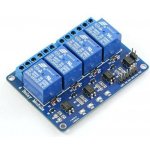 HWKITCHEN 4 x relé modul s optočlenem 5VDC / 250VAC / 10A nastavitelná úroveň napětí HW417 – Sleviste.cz