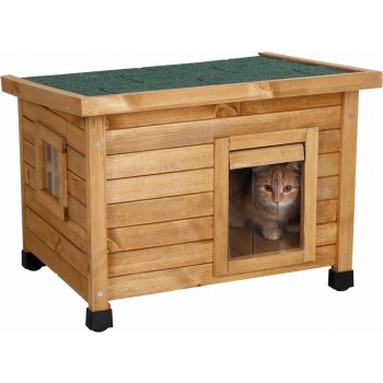 Kerbl Dřevěná bouda pro kočky RUSTICA 57 x 45 x 43 cm