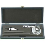 KINEX K-MET Úhloměr s lupou a čtyřmi pravítky 80 150 195 a 300mm pn251624 1093 – Sleviste.cz