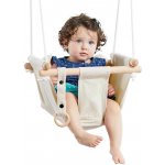 Dvěděti Dětská houpačka textilní béžová BABY – Sleviste.cz