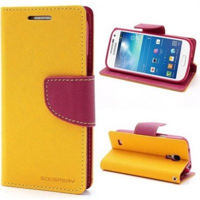 Pouzdro Fancy Book Samsung Galaxy S4 GT-I9500 žluto růžové – Zboží Mobilmania