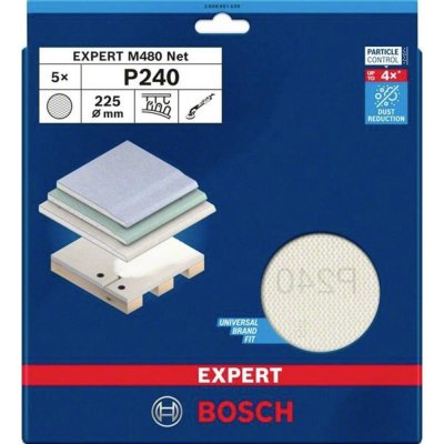 Bosch Accessories 2608901639 brusná síť pro brusky na sádrokarton Zrnitost 240 (Ø) 225 mm 5 ks – Zboží Dáma