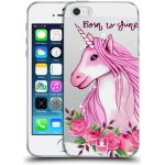 Pouzdro HEAD CASE Apple iPhone SE, 5 a 5S Jednorožec - Born to shine – Zboží Mobilmania