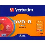 Verbatim DVD-R 4,7GB 16x, Advanced AZO+, slimbox, 5ks (43557) – Zbozi.Blesk.cz