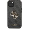 Pouzdro a kryt na mobilní telefon Apple Pouzdro Guess Big 4G Metal Logo Hard Case iPhone 13, šedé