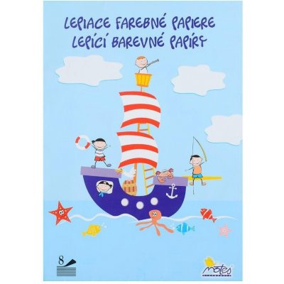 Papír barevný A4 80 g lepicí mix barev 8 listů – Zboží Dáma