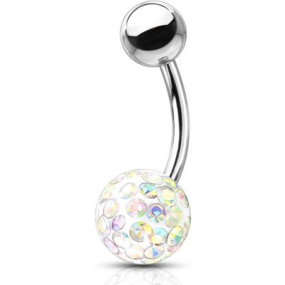 Nubis piercing do pupíku s kamínky Crystals From Swarovski kulička BS1003AB-12 – Zboží Mobilmania