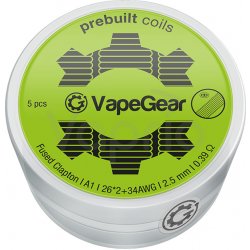 VapeGear předmotané spirálky Fused Clapton A1 0,39ohm