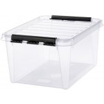 SMARTSTORE Úložný box Classic 31, průhledný, plast, 32 l, černé úchytky, SMARTSTORE 3510070 223752 – Zboží Živě