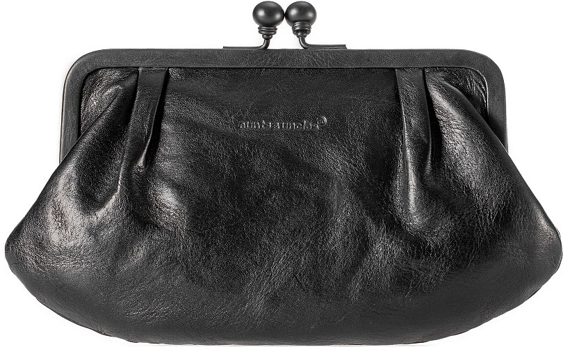 aunts & uncles kožená kabelka do ruky psaníčko clutch Grandma´s Luxury Club ROSE 42213-0 černá