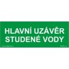 Hlavní uzávěr studené vody Samolepka 210 x 80 mm tl. 0.1 mm - Kód: 07912