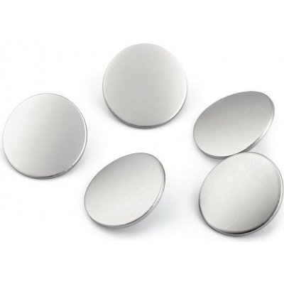 Kovový knoflík velikost 28", 32" Varianta: 2 (32") stříbrná, Balení: 5 ks – Zboží Mobilmania