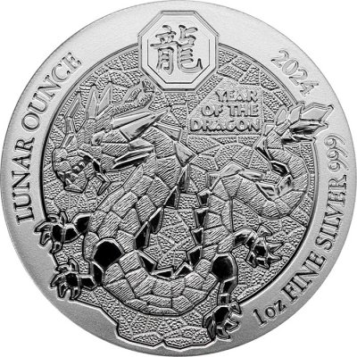 Stříbrná mince Rok Draka Rwanda 1 Oz – Zbozi.Blesk.cz