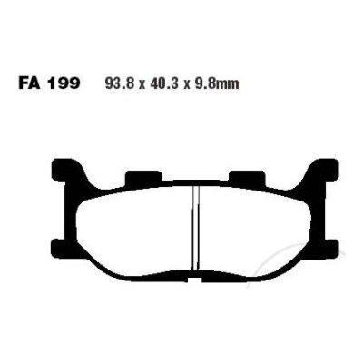 Přední brzdové destičky EBC FA199HH pro Yamaha FZ6, MT-03, SR 125, TDR125, XJ 600, XJ6 600, XJR 400, XV 125 250, XVS 125 250 1100 1300 – Sleviste.cz