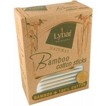 LYBAR Natural bamboo Vatové tyčinky krabička 200 ks