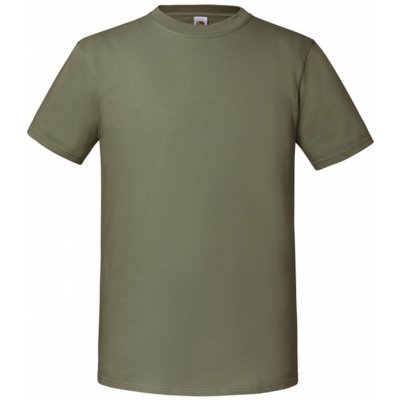 Fruit of the Loom pánské tričko Iconic Premium Olivová – Zboží Mobilmania