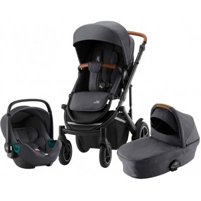 Britax Set Smile III + korba + autosedačka Baby Safe 3 i-Size 2022 Midnight Grey