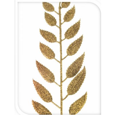 LAALU Větvička champagne s glitry lístky 3,2 × 7,5 cm sada 9 ks – Hledejceny.cz