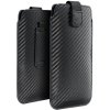 Pouzdro a kryt na mobilní telefon Apple Forcell POCKET Carbon Model 09 pro Apple IPHONE 13 mini / 6 / 7 / 8 / 12 mini SAMSUNG S3 (i9300) / S4 (i9500) / A3