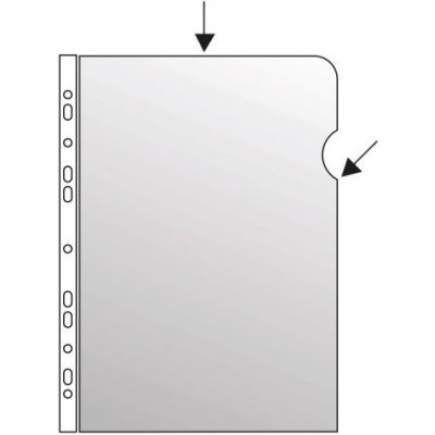 Obal závěsný L/U A4, 150 mic, čirý, 100 ks – Zboží Živě
