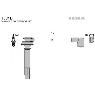 Sada kabelů pro zapalování TESLA T584B – Hledejceny.cz