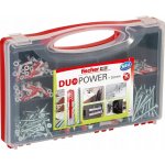 Fischer DUOPOWER 5, 6, 8 a 10 univerzální hmoždinka sada + šrouby REDBOX - 536091 – Sleviste.cz