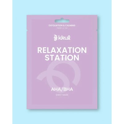 kkul Pleťová maska s AHA a BHA kyselinami Relaxation Station AHA/BHA Sheet Mask - 25 ml – Zboží Dáma