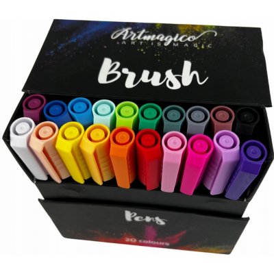 Artmagico Brush pens sada 20 ks 80456 – Zboží Živě