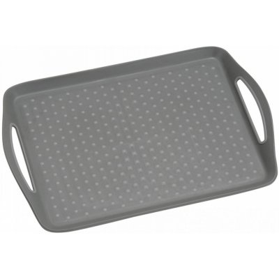 Kesper Servírovací tác plastový protiskluzový šedý 45,5x32cm – Hledejceny.cz
