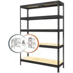 Kovona Praktik VRPRV1801204505C0001 1800 x 1200 x 450 mm 5 polic černý – Zboží Dáma