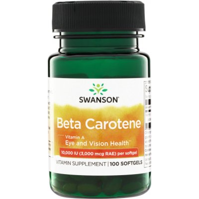 Swanson Beta Karoten Vitamín A 10000 iu 100 kapslí – Hledejceny.cz