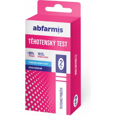 Abfarmis Těhotenský test testovací proužky 2 ks – Hledejceny.cz