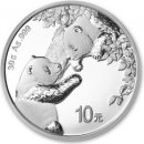 China Mint Shanghai Mint Stříbrná mince 10 Yuan China Panda 30 g