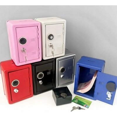 Pokladnička Metal MINI SEJF Šifra Dárek Gadget BK – Zboží Dáma