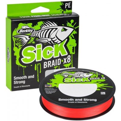 Berkley šňůra Sick Braid Červená 150m 0,06mm 5,4kg – Zboží Mobilmania