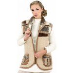 Ovčí Věci vlněná vesta šálová z ovčí vlny Andes s kárem -3-13 – Zboží Mobilmania